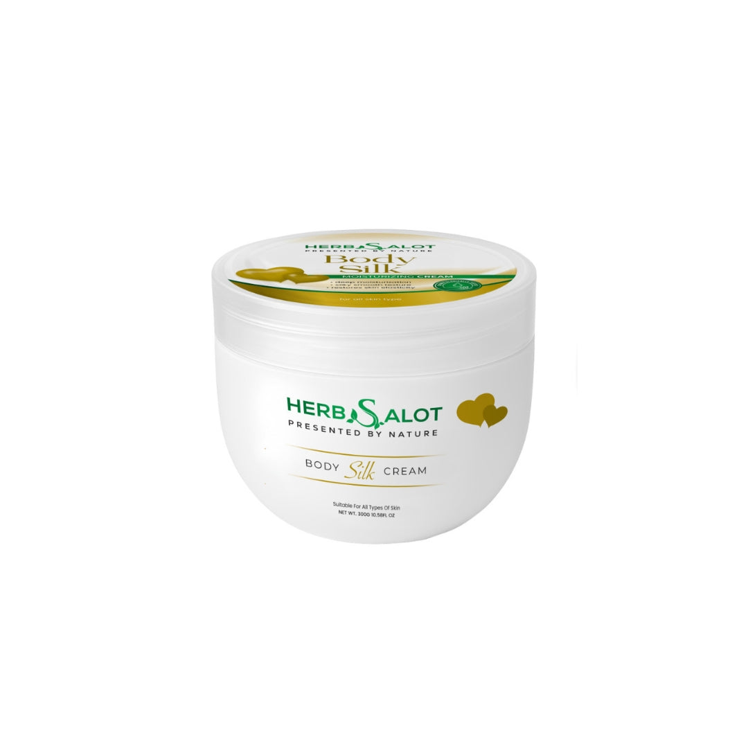 HerbSalot Body Silk Moisturizing Cream – Deep Hydration & Skin Elasticity for All Skin Types (300g)