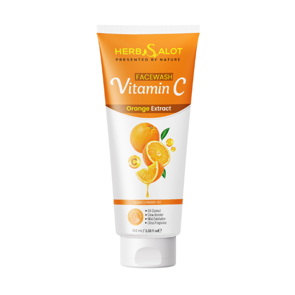 Herbsalot Vitamin C Facewash with Orange Extract – Glow Booster & Oil Control | 100ml