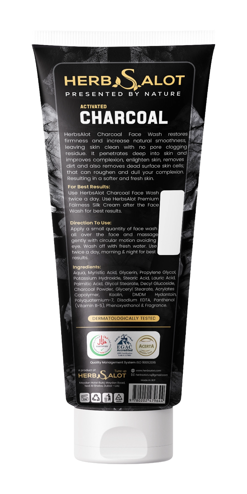 Herbsalot Charcoal Face wash 3-in-1 Activated