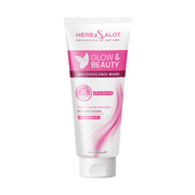 Herbsalot Glow & Beauty Whitening Face Wash – Milk Extracts | Dark Spot Removal | All Skin Types (100ml)