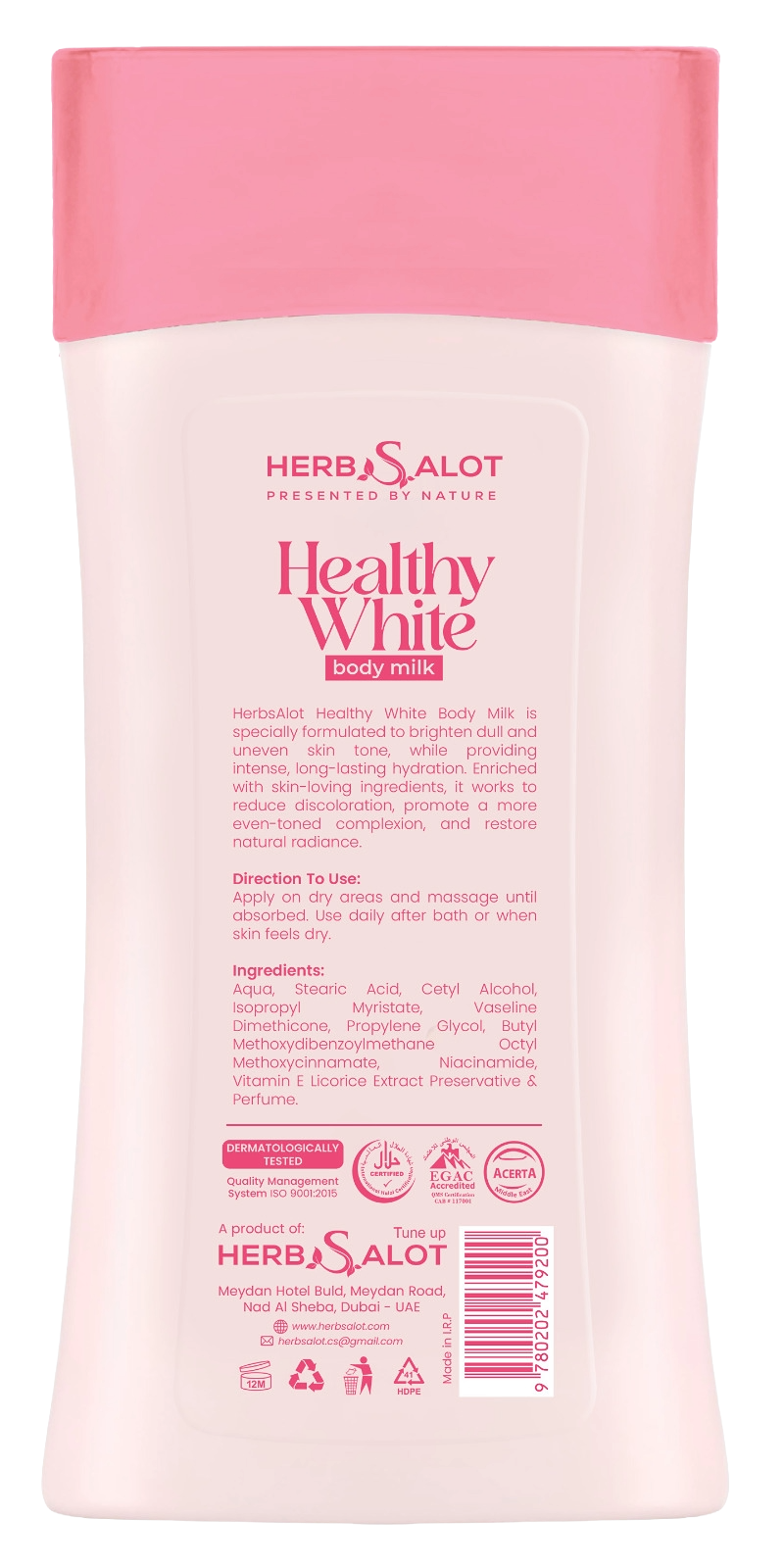 HerbSalot Healthy White Bright Body Milk