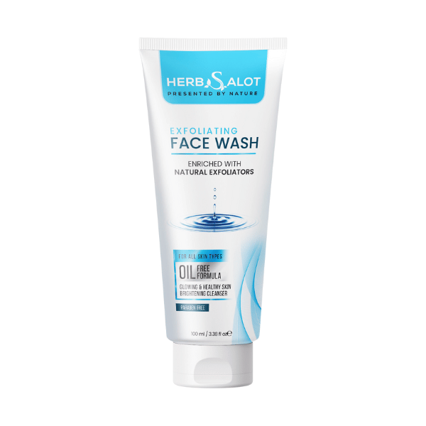 HerbSalot Natural Exfoliating Face wash – Gently Removes Dead Skin Cells & Improves Texture (150ml)
