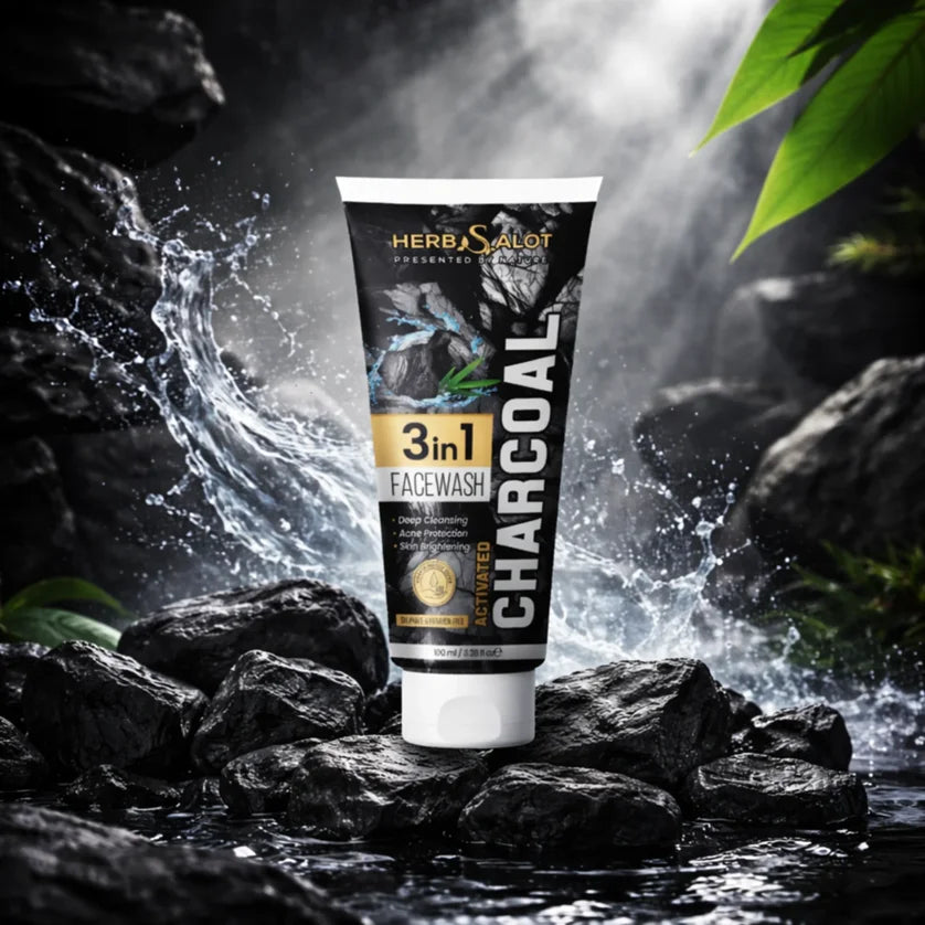 Herbsalot Activated Charcoal Face Wash for Acne 100ml