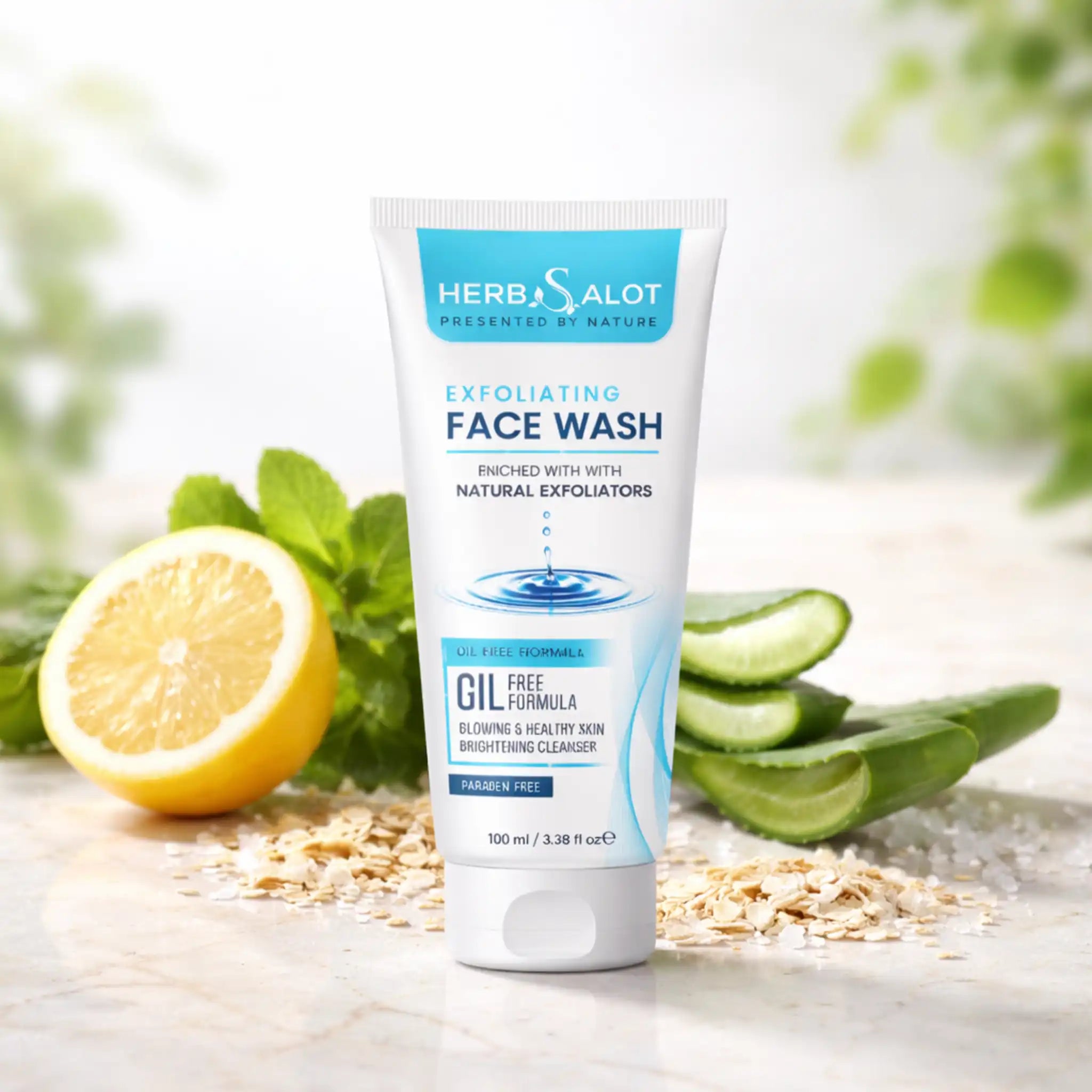 HerbSalot Exfoliating Face Wash for Smooth & Clear Skin