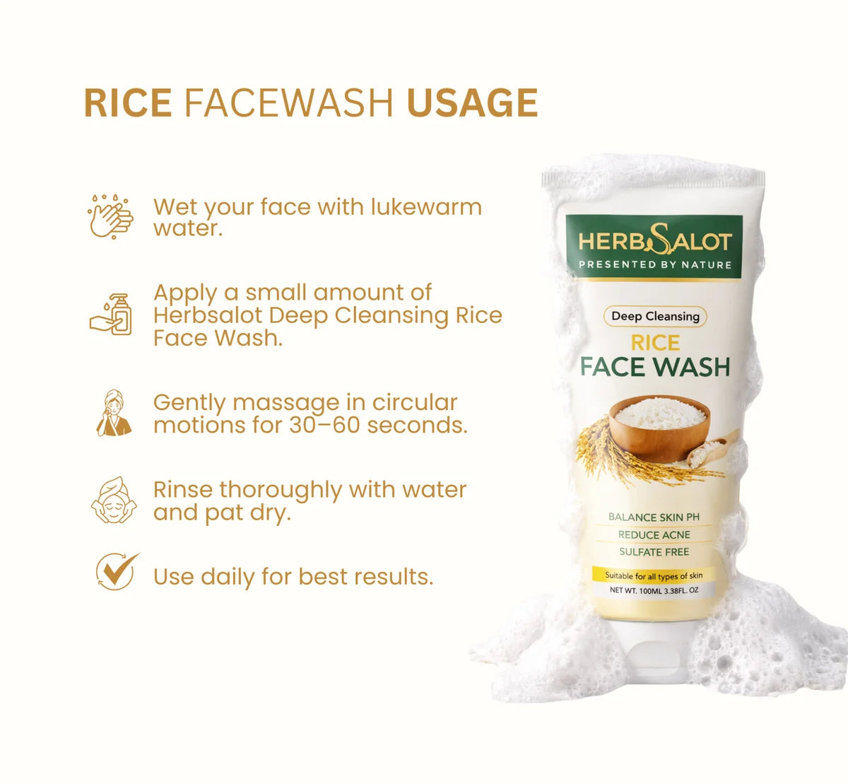 Deep Cleansing Rice Face Wash