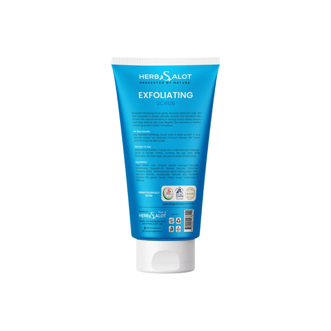 HerbSalot Natural Exfoliating Face Scrub – Gently Removes Dead Skin Cells & Improves Texture (150ml)