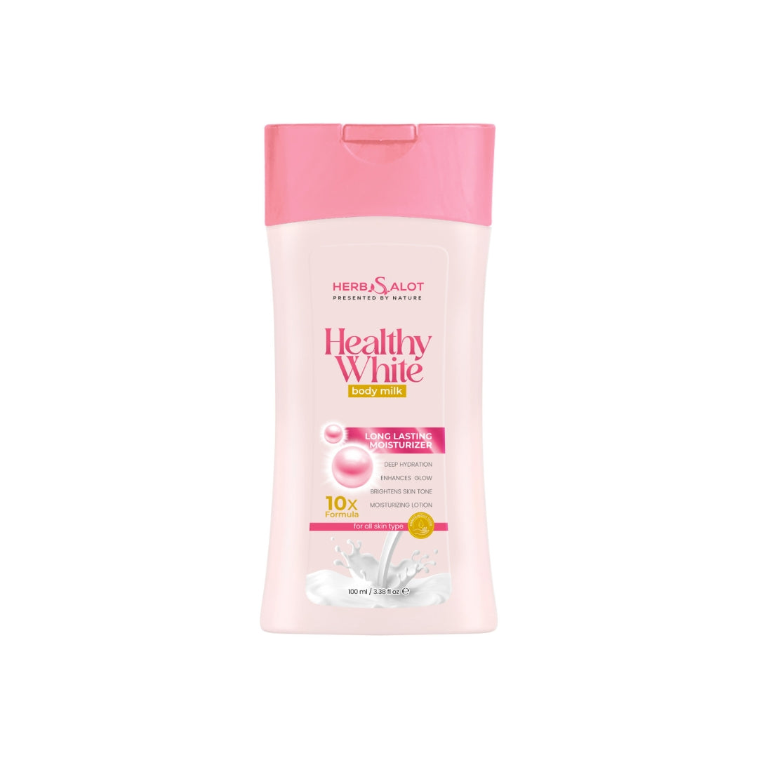 HerbSalot Healthy White Body Milk – Brightening & Long-Lasting Moisturizer for Radiant Skin (200ml)