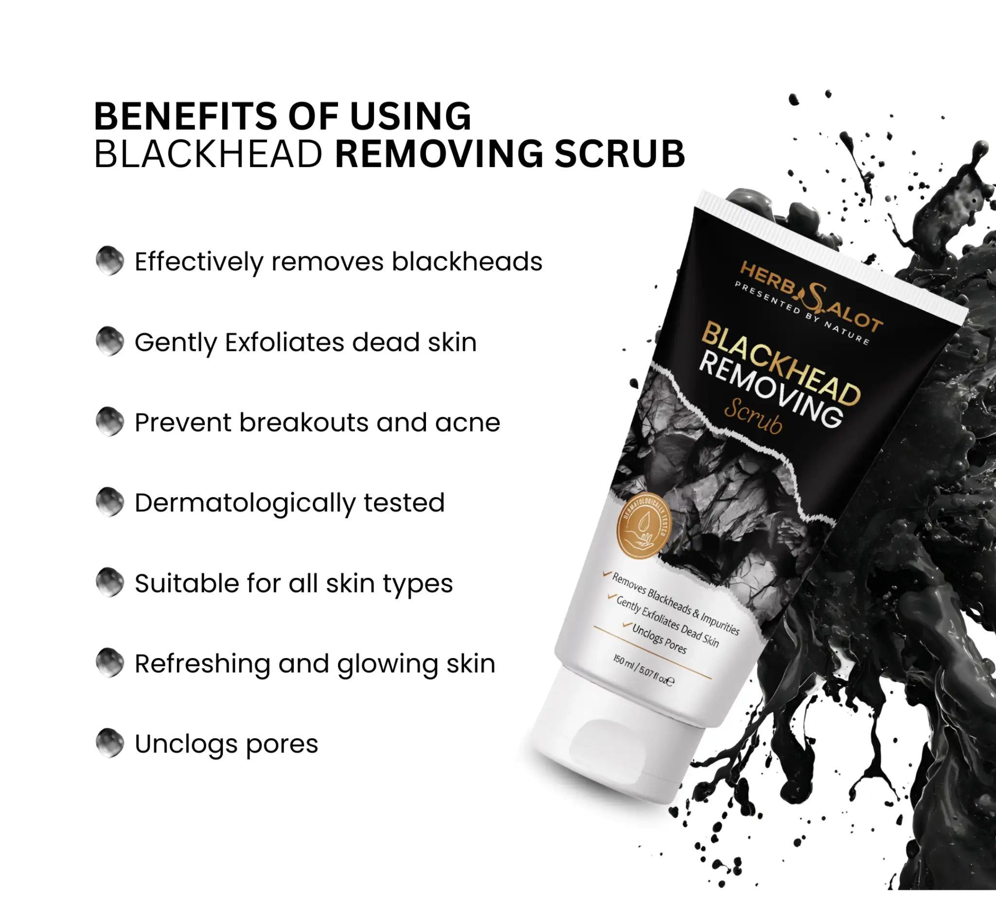 Herbsalot Blackhead Removing Face Scrub – 150ml