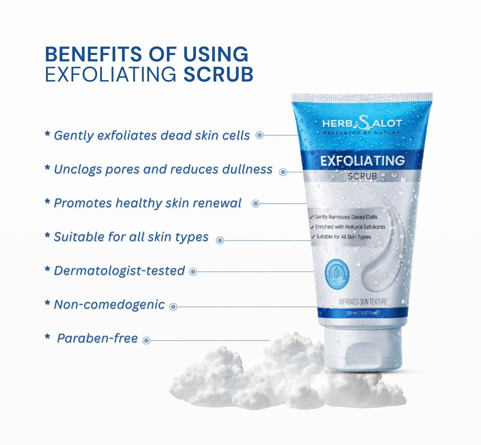 HerbSalot Exfoliating Face Scrub – Natural Glow for Smooth Skin