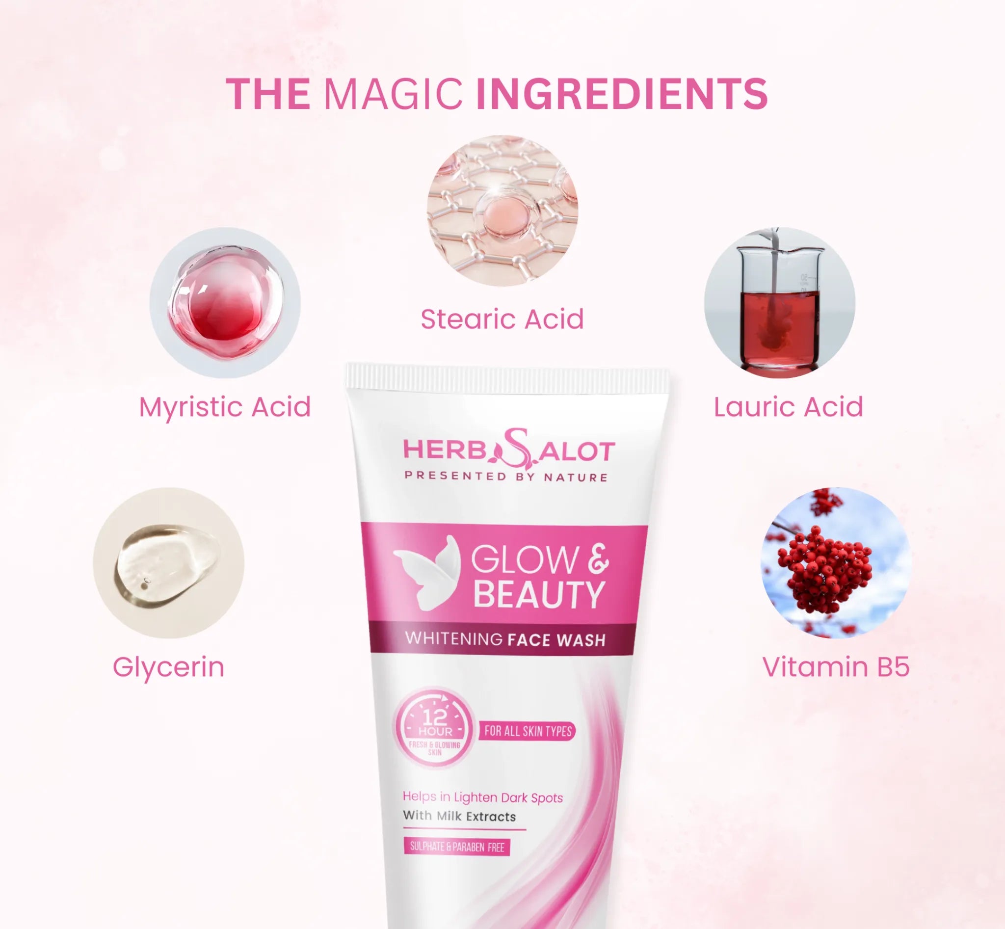 Herbsalot Glow & Beauty Whitening Face Wash 100ml