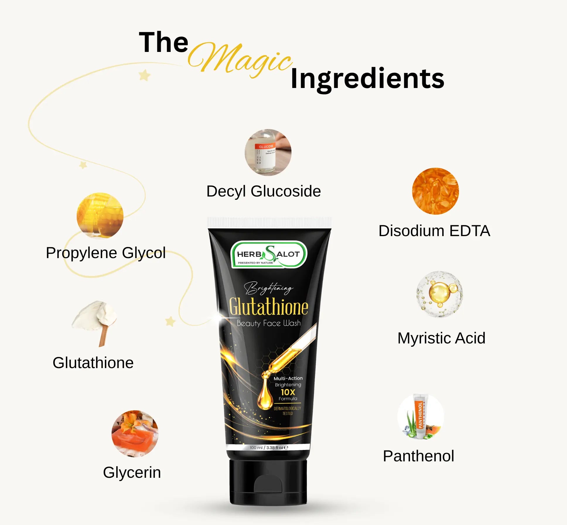 HerbsAlot Brightening Glutathione Beauty Face Wash