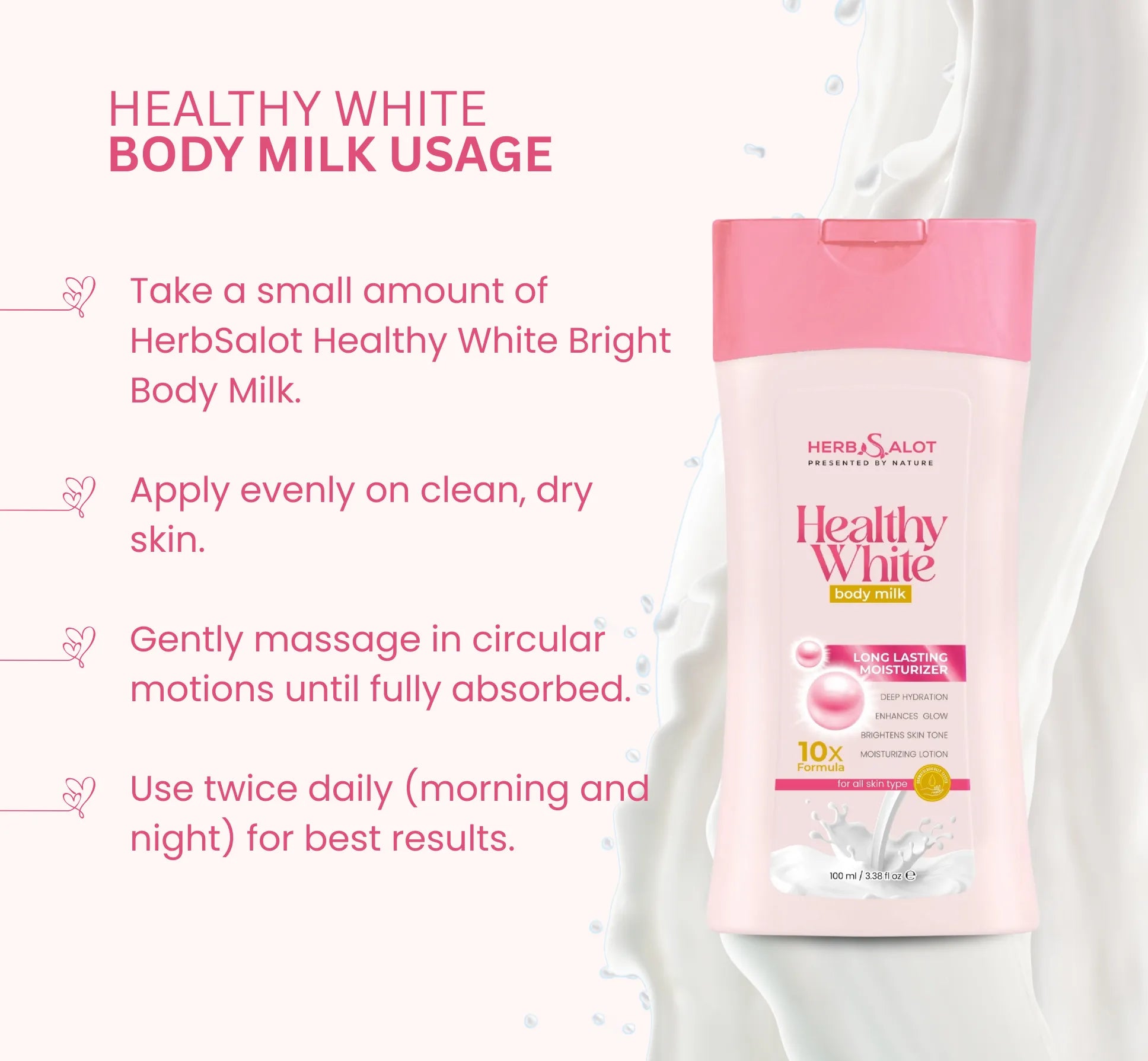 Herbsalot Brightening Body Milk with Alpha Arbutin
