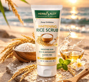 Herbsalot Whitening Rice Face Scrub 150ml – Smooth & Glowing Skin