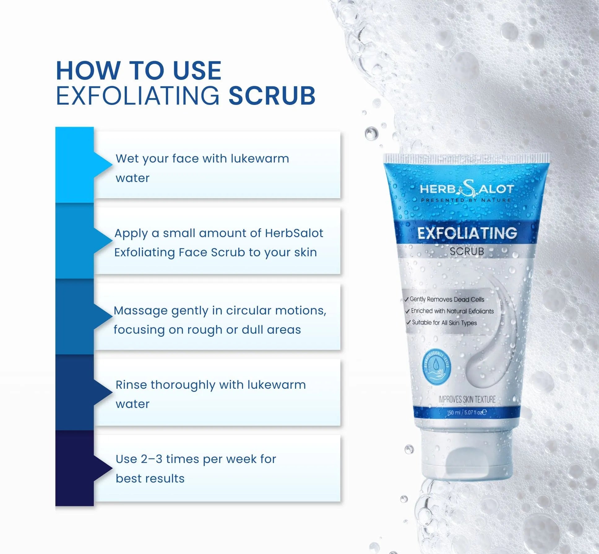HerbSalot Exfoliating Face Scrub – Natural Glow for Smooth Skin