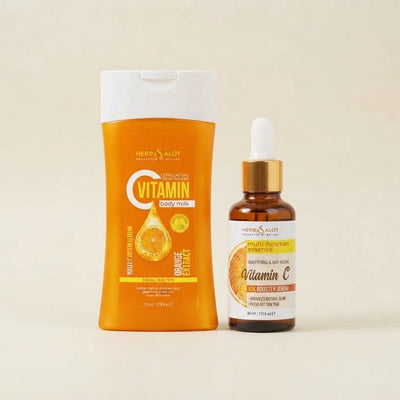 Vitamin C Body Lotion + Face Serum Bundle