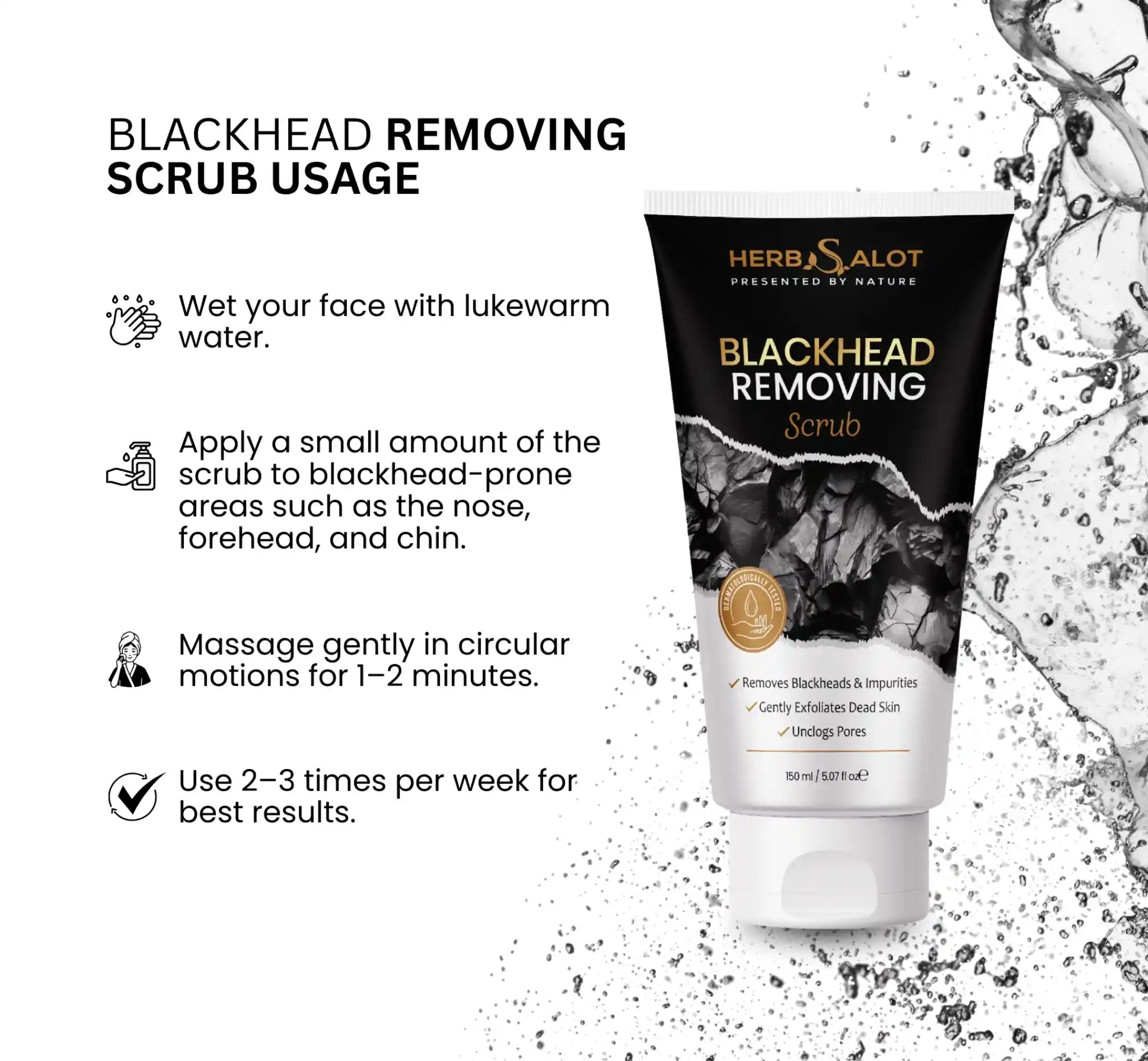 Herbsalot Blackhead Removing Face Scrub – 150ml